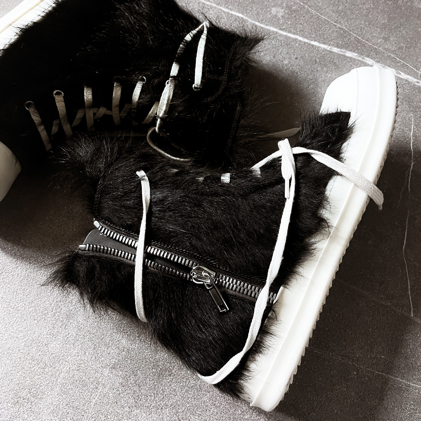 Rick Owens pony hair Ramones