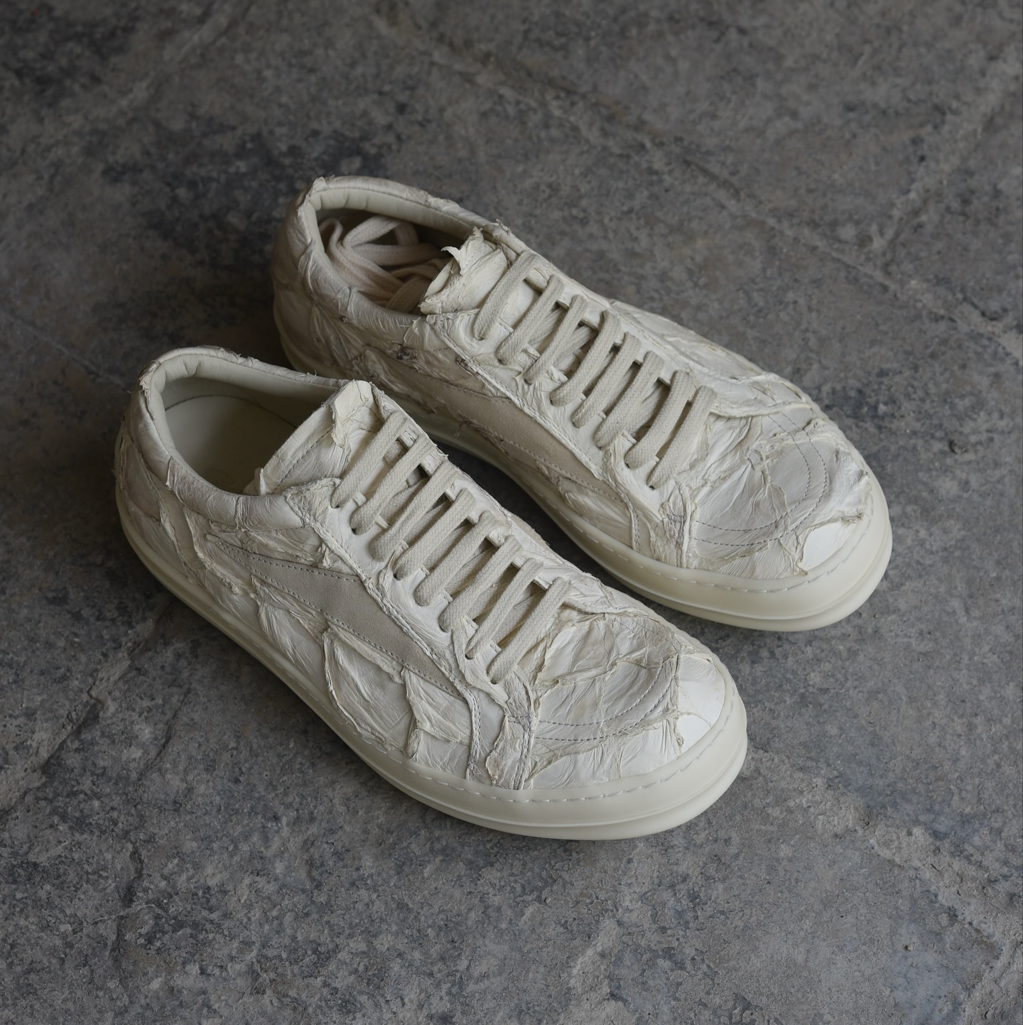 Rick Owens Pirarucu leather vintage sneaker