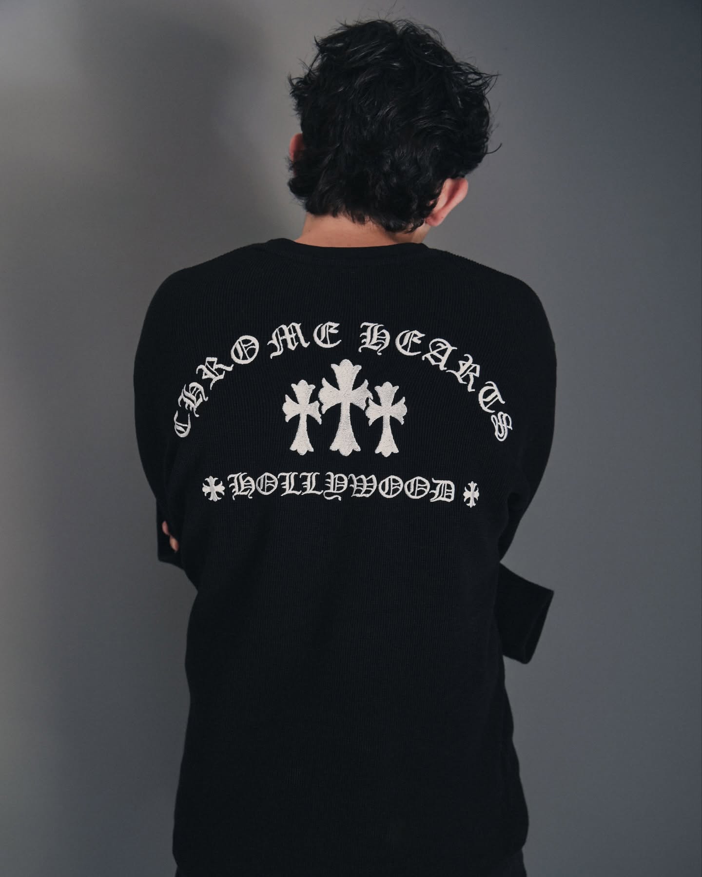 Chrome Hearts embroidered King Taco henley thermal · 1