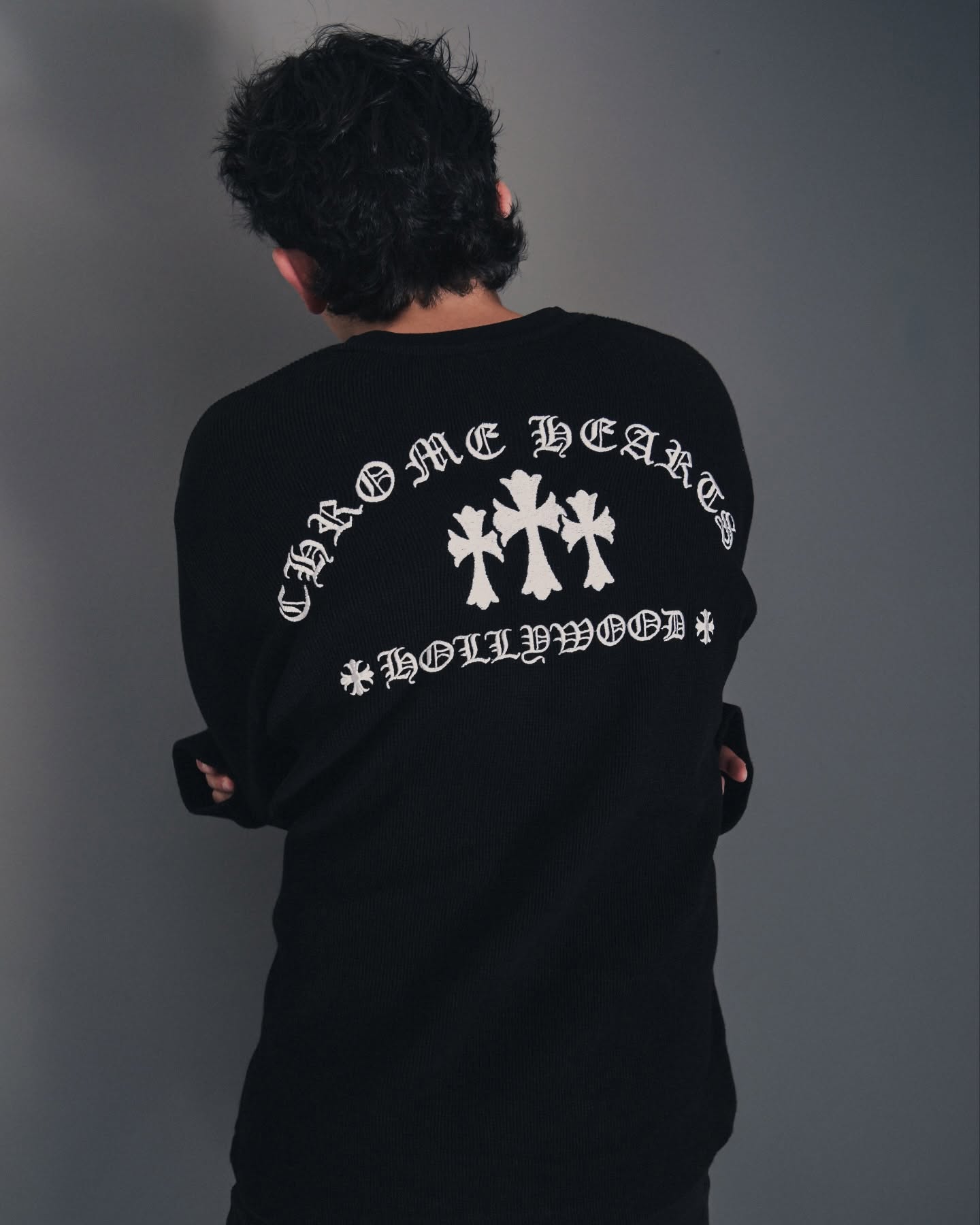 Chrome Hearts embroidered King Taco henley thermal · 2